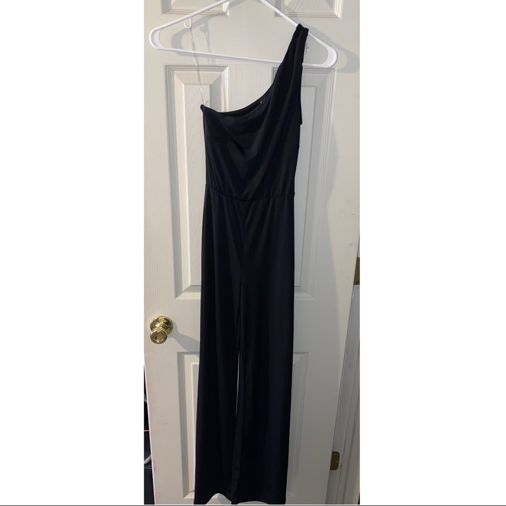Black One Shoulder Jumpsuit - NEVER WORN